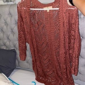 Dusty rose color cardigan